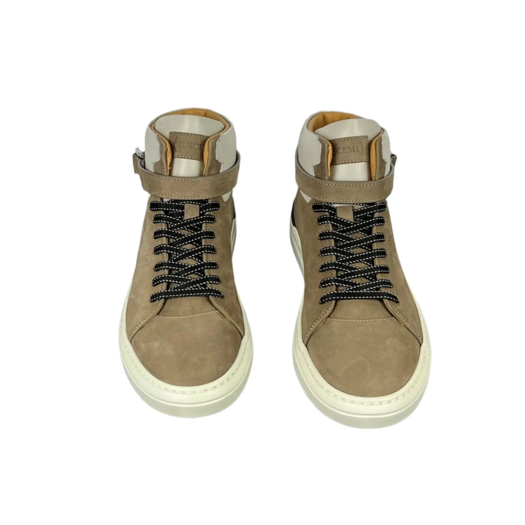 Buscemi Men's 100MM Sport Taupe Leather Sneakers SAMPLE