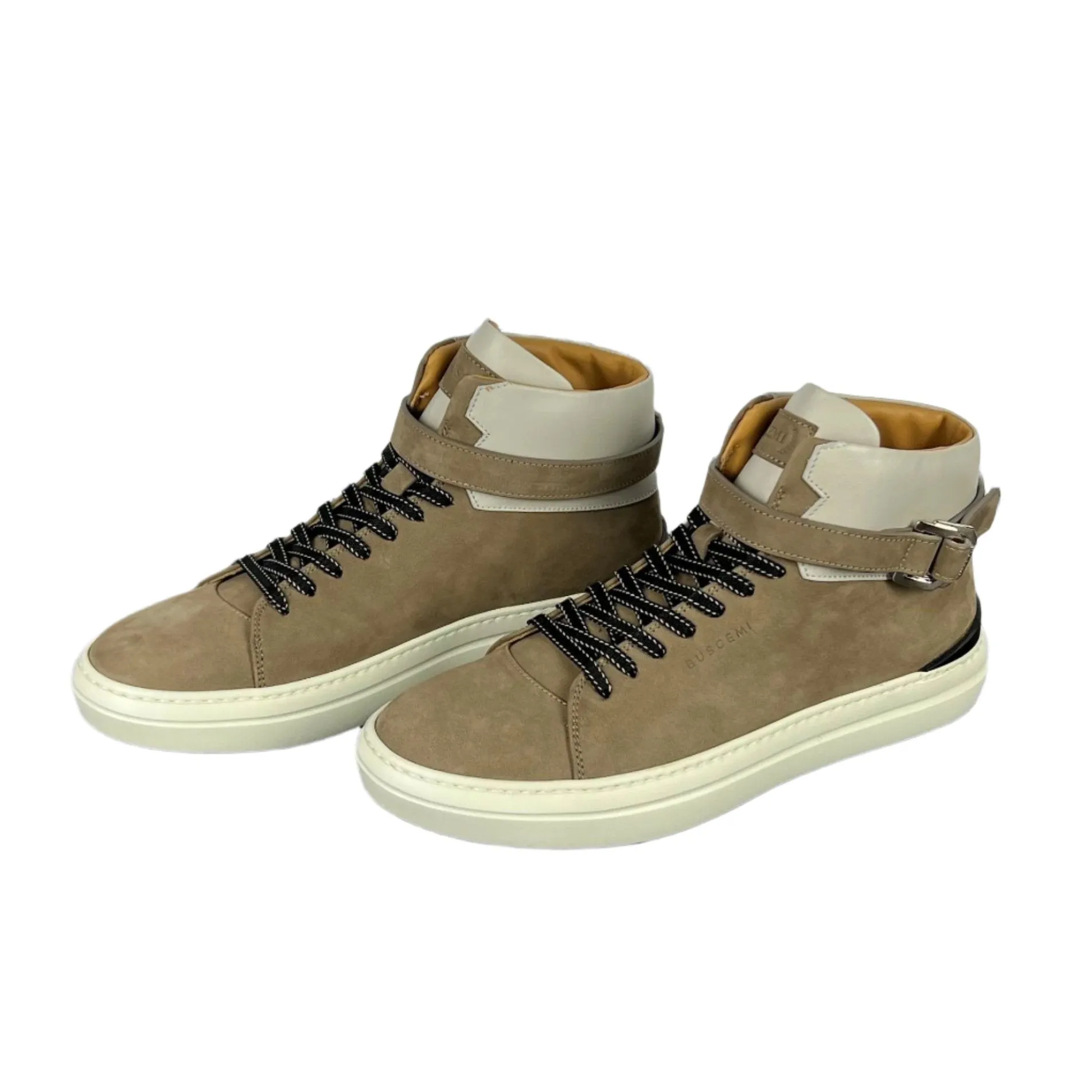 Buscemi Men's 100MM Sport Taupe Leather Sneakers SAMPLE