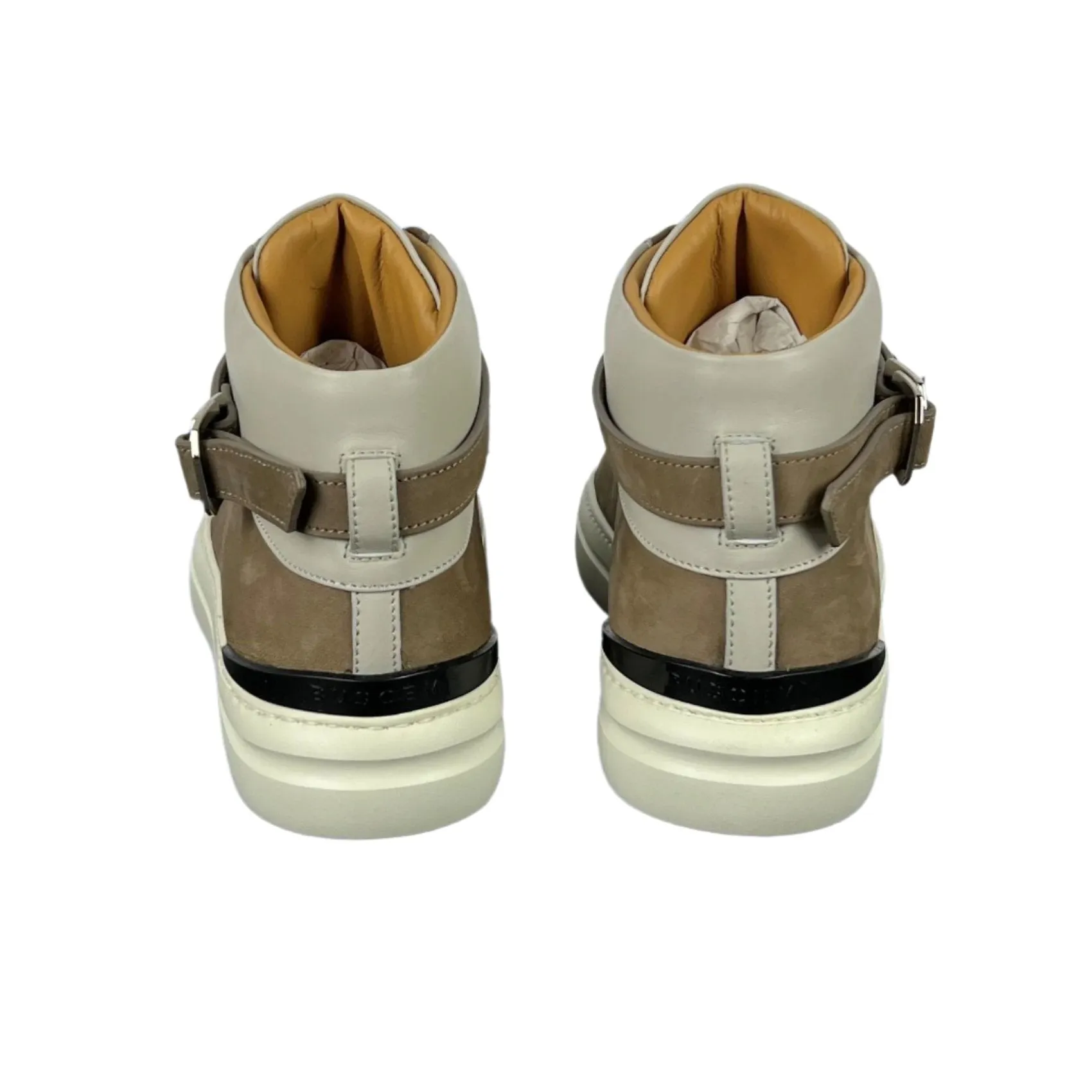 Buscemi Men's 100MM Sport Taupe Leather Sneakers SAMPLE
