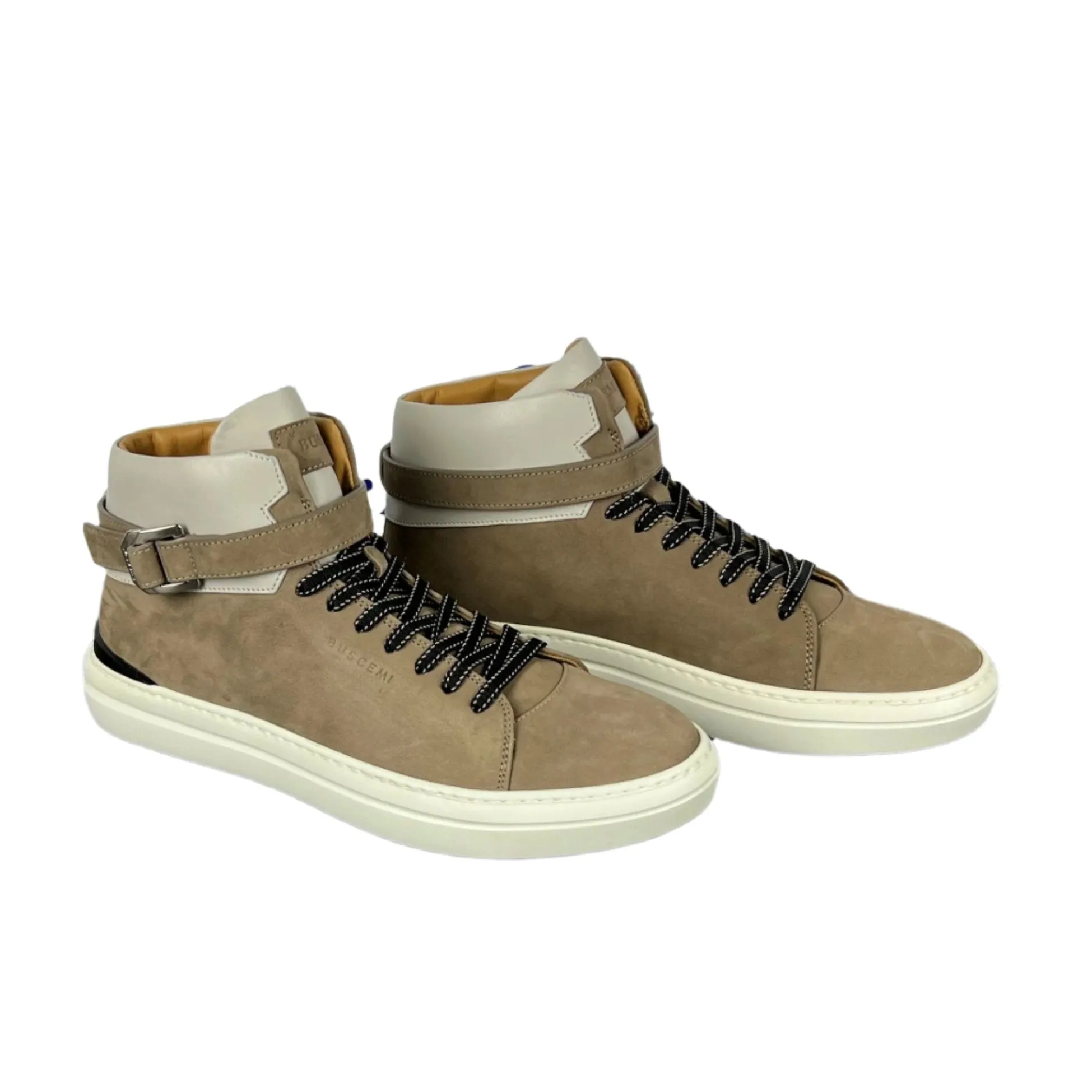 Buscemi Men's 100MM Sport Taupe Leather Sneakers SAMPLE
