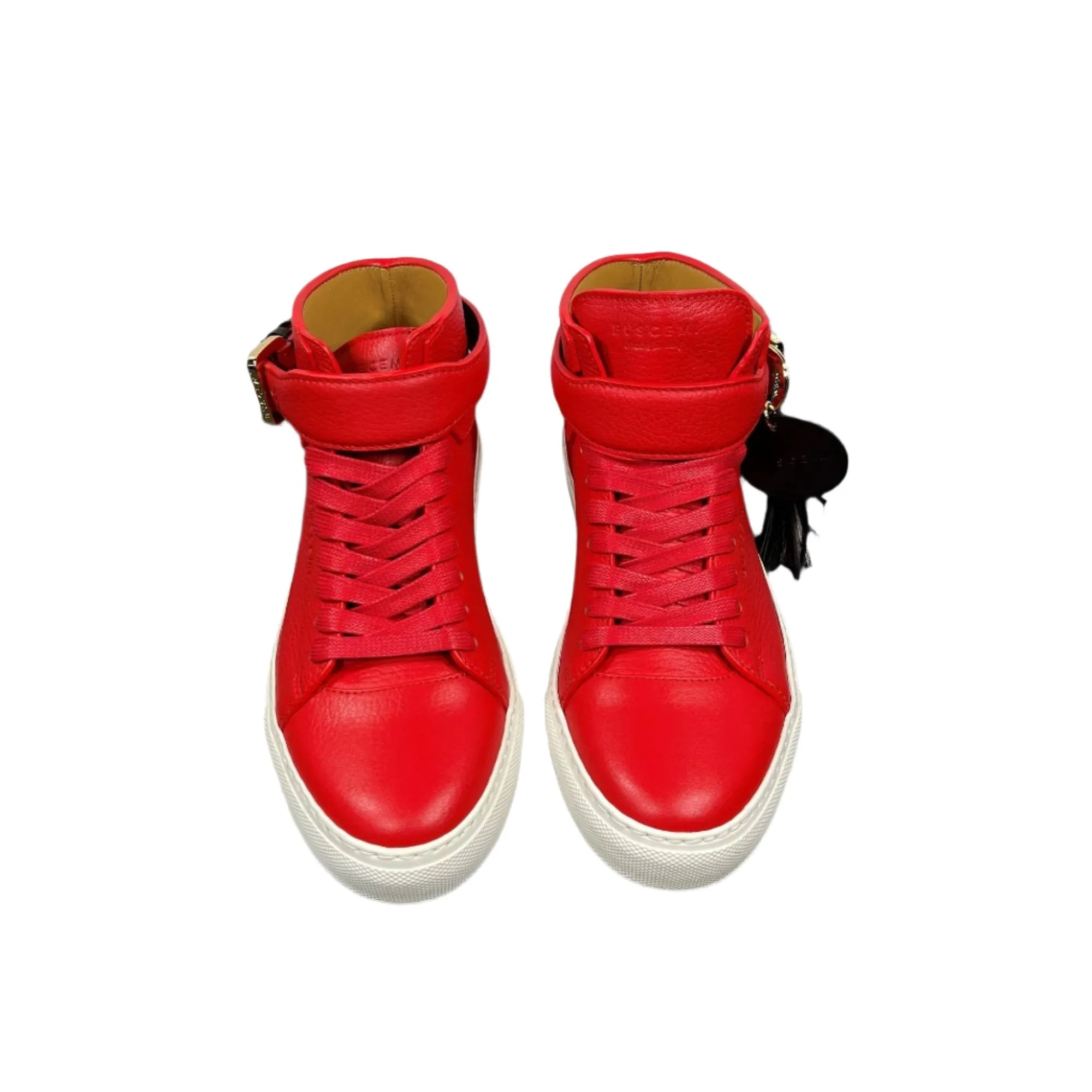 Buscemi Unisex 100MM Tassel Red Leather Sneakers