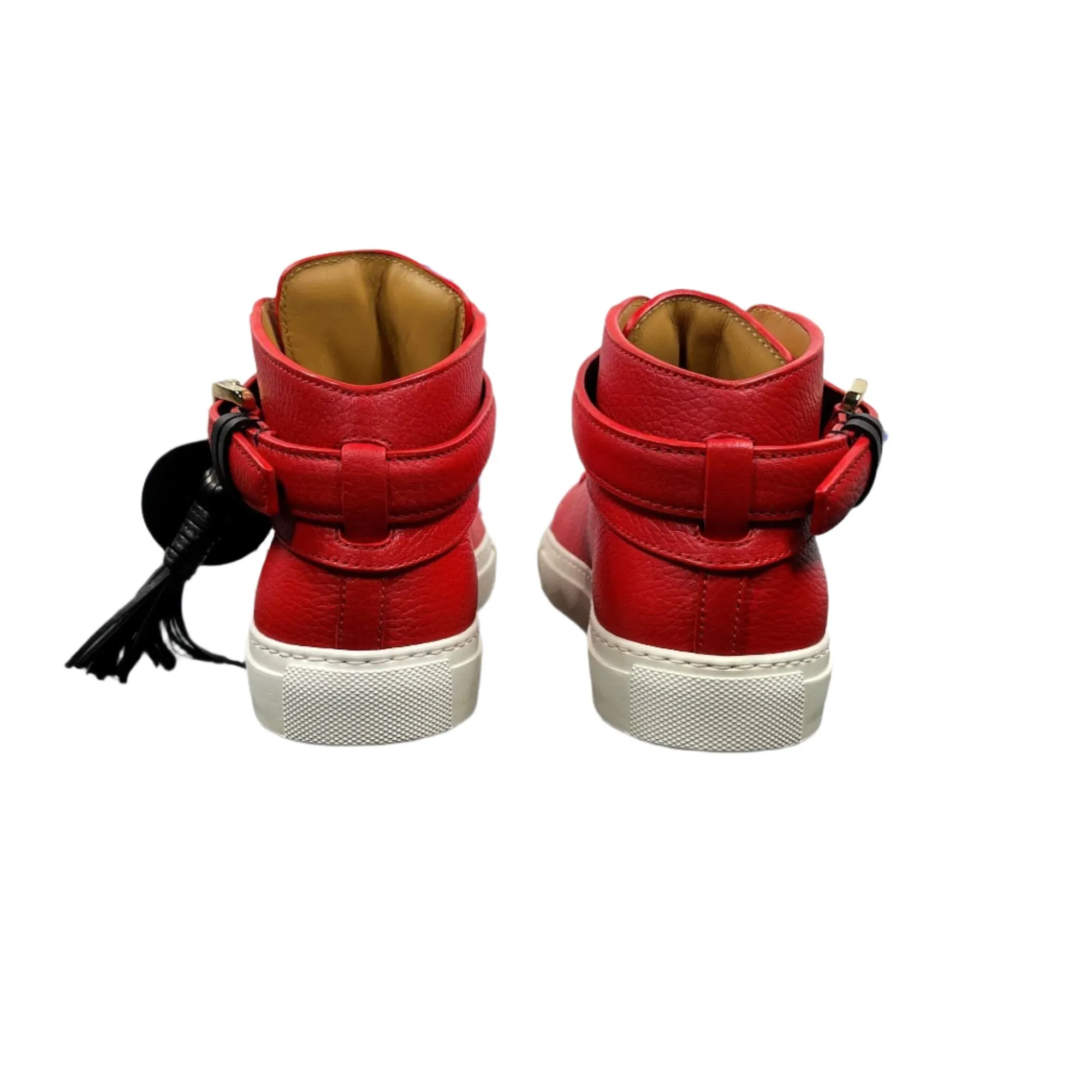 Buscemi Unisex 100MM Tassel Red Leather Sneakers