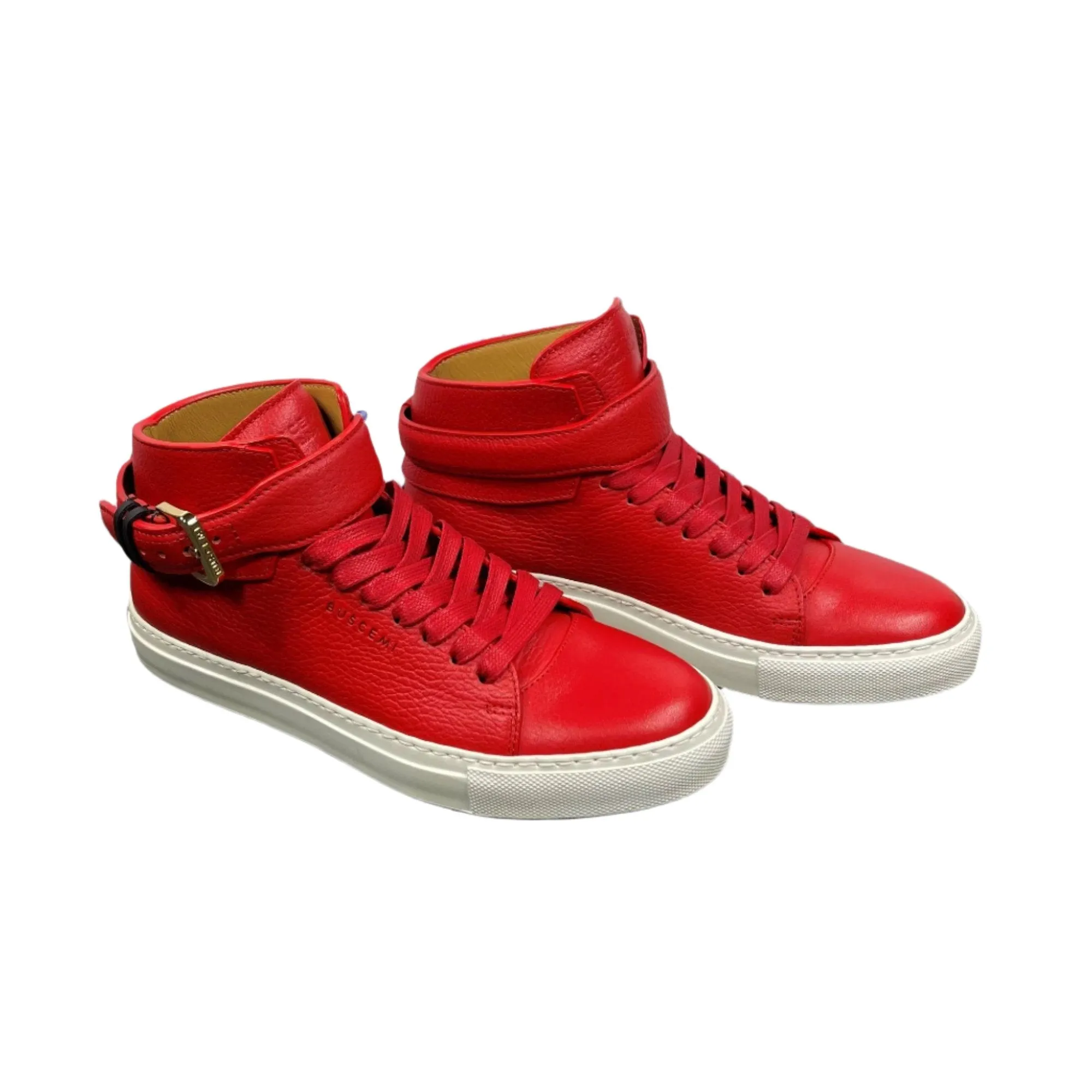 Buscemi Unisex 100MM Tassel Red Leather Sneakers