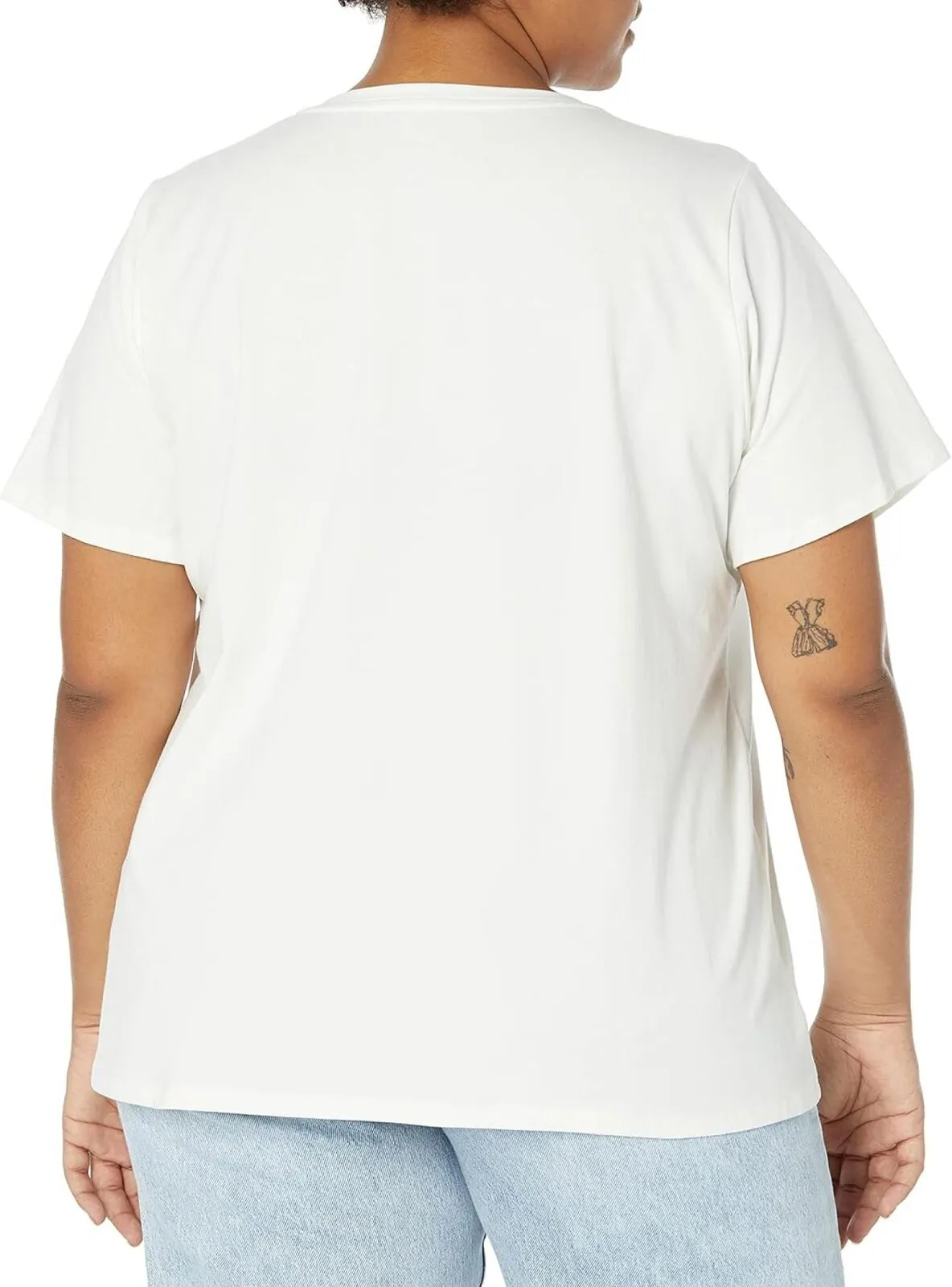 Calvin Klein Women's Plus Size Rhinestone Detail Sparkly Everyday T Shirt