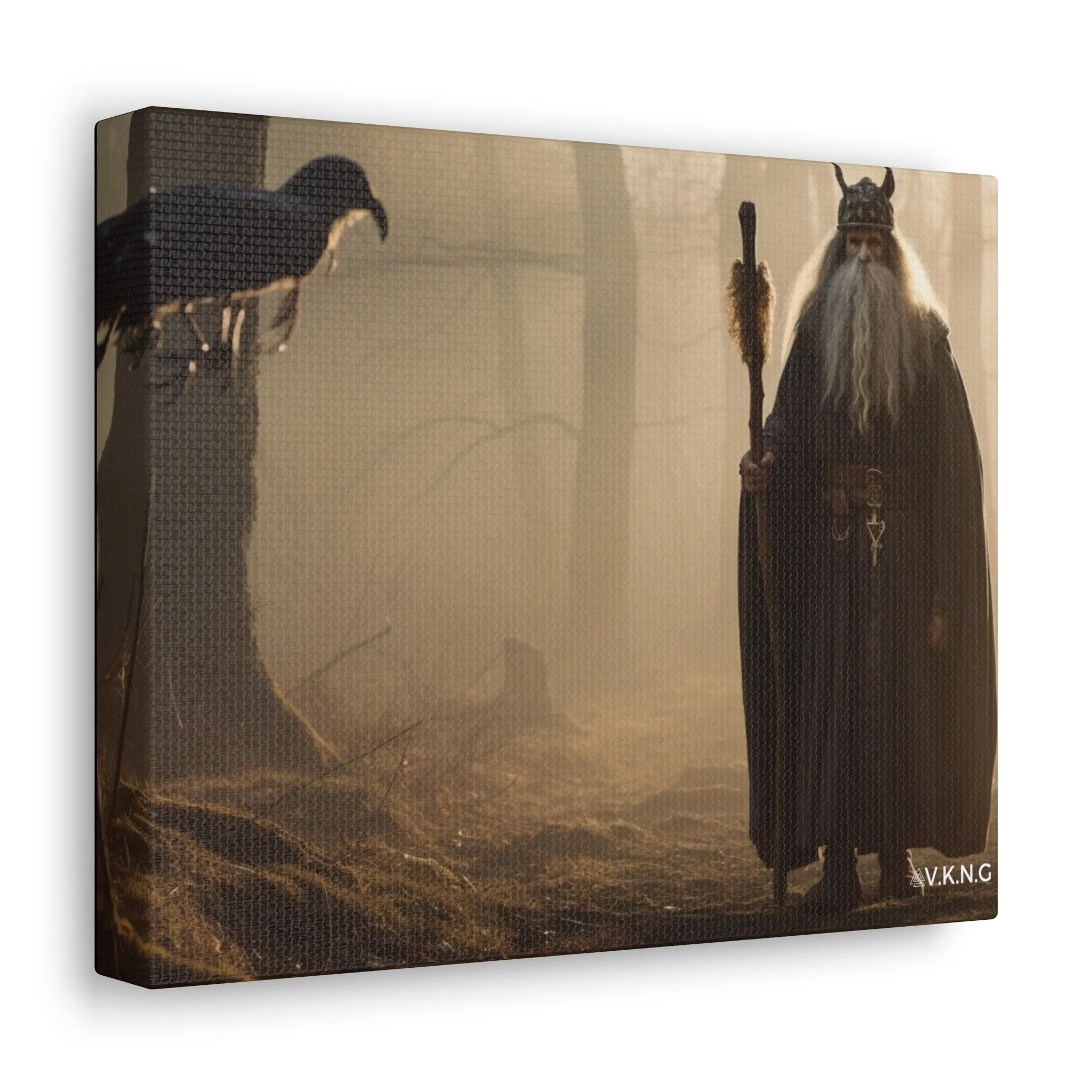 Canva 16:9 Celtic Druid and Mysterious raven