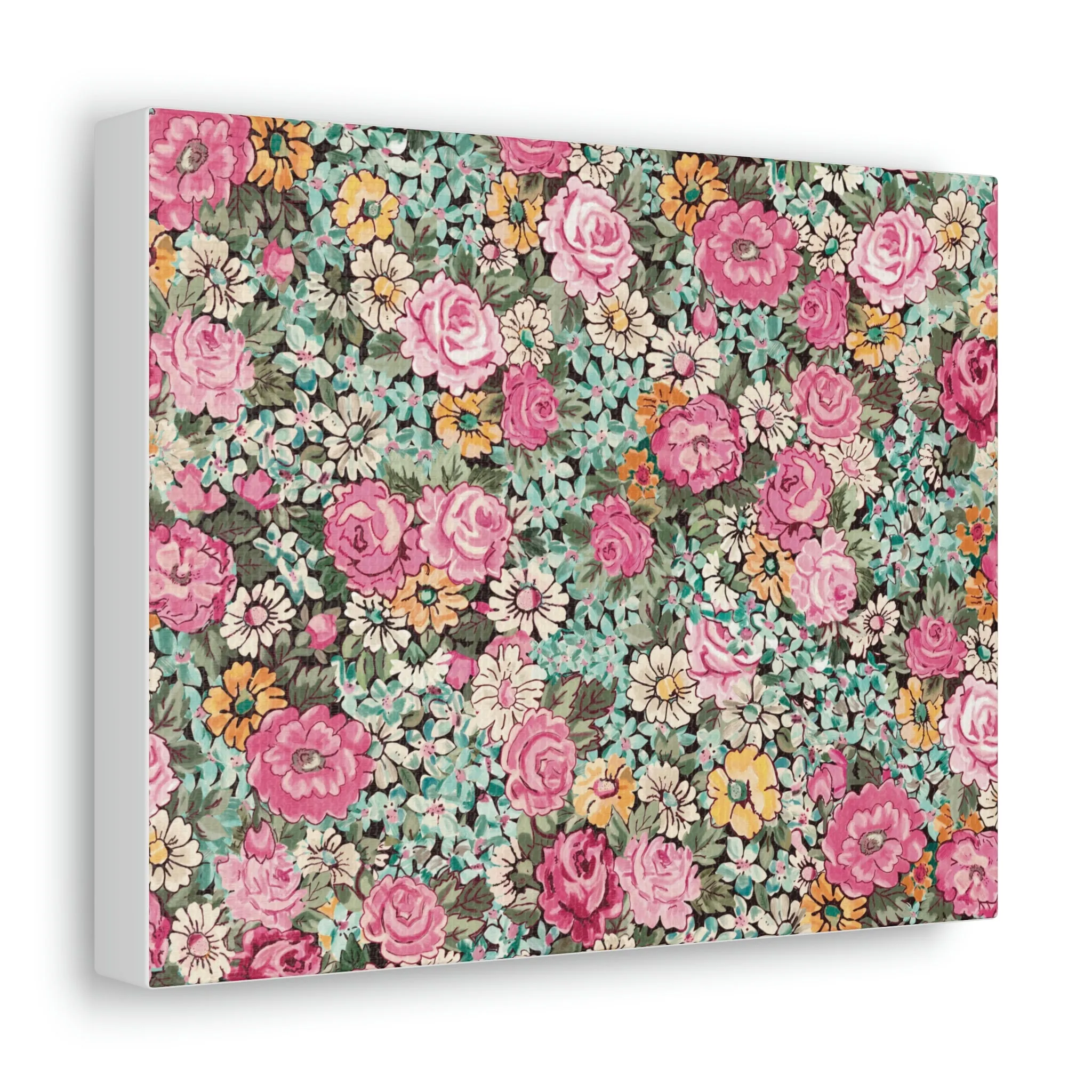 Canvas Gallery Wraps / bright pink floral
