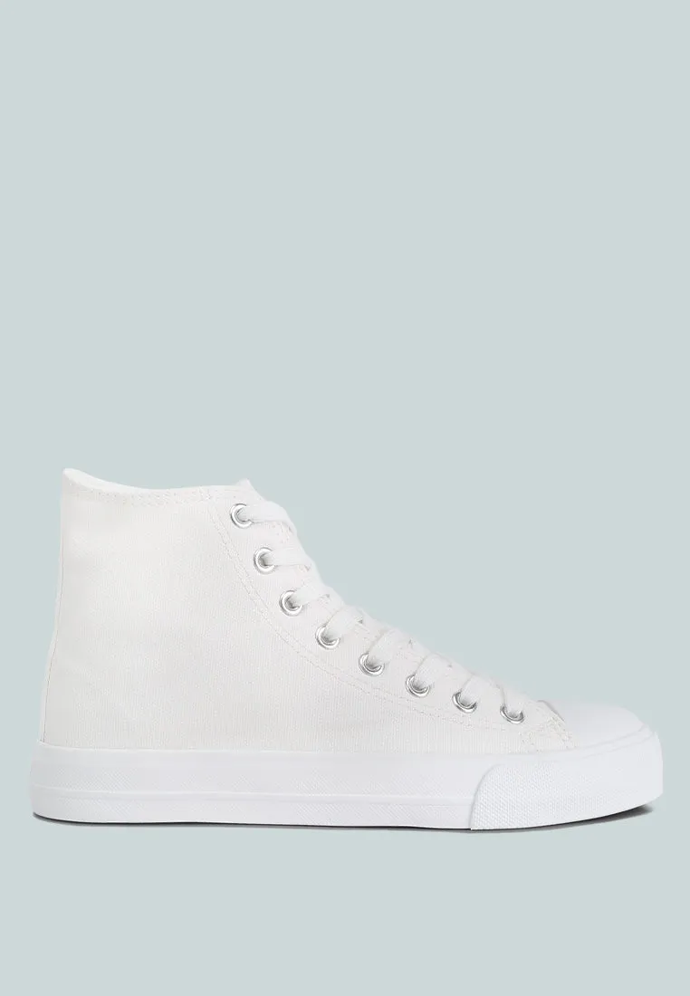 Carew Solid Canvas High Top Sneakers