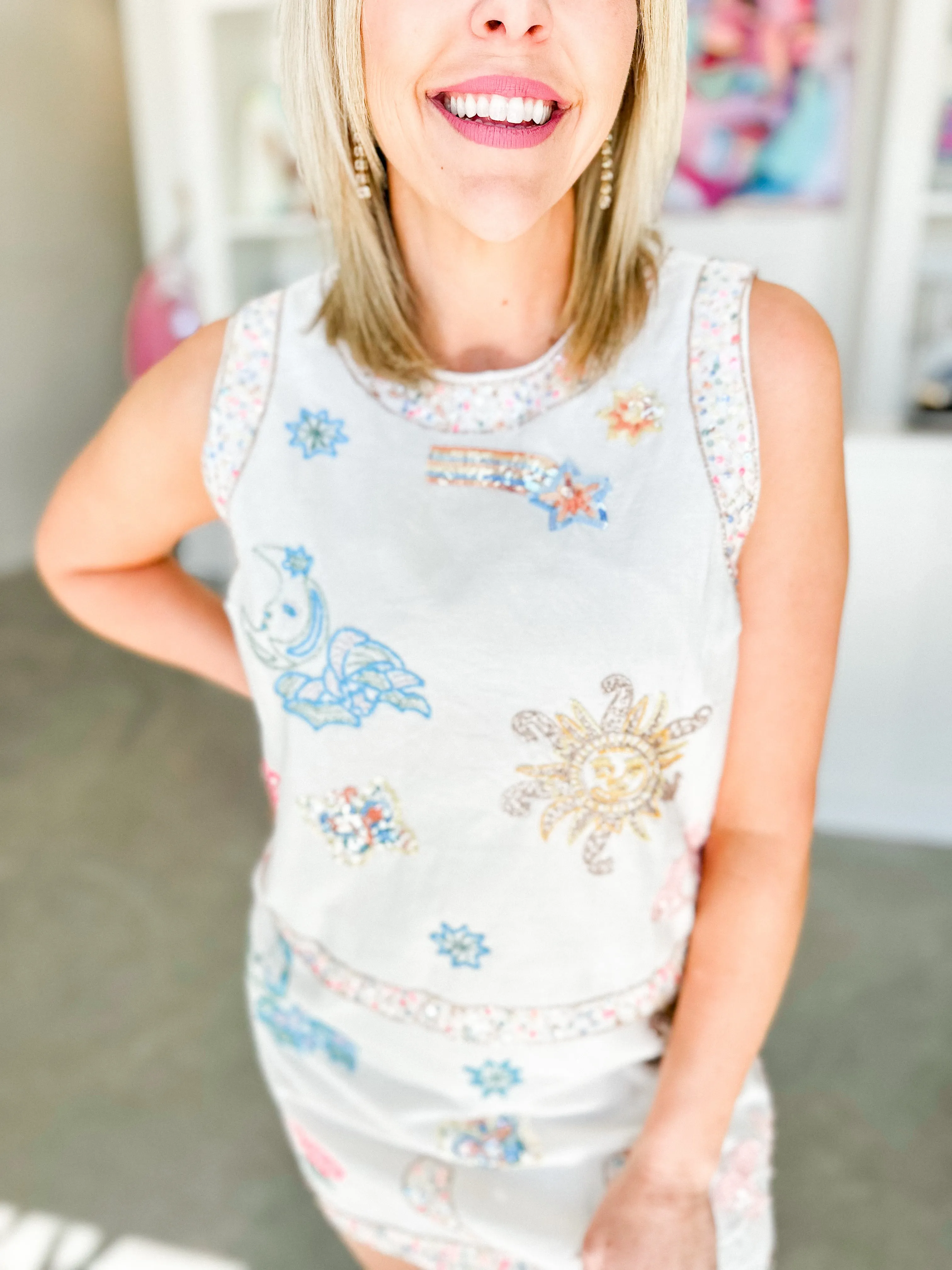 Celestial Beaded Top