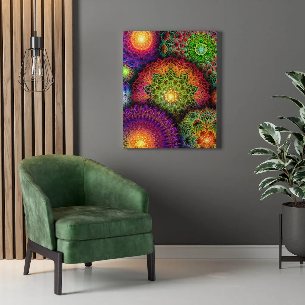 Chromatic Bloom Wrapped Canvas (Use Code:Yantrat For 15% Off