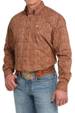 Cinch MNS Long Sleeve Paisley Print Brown MTW1105832