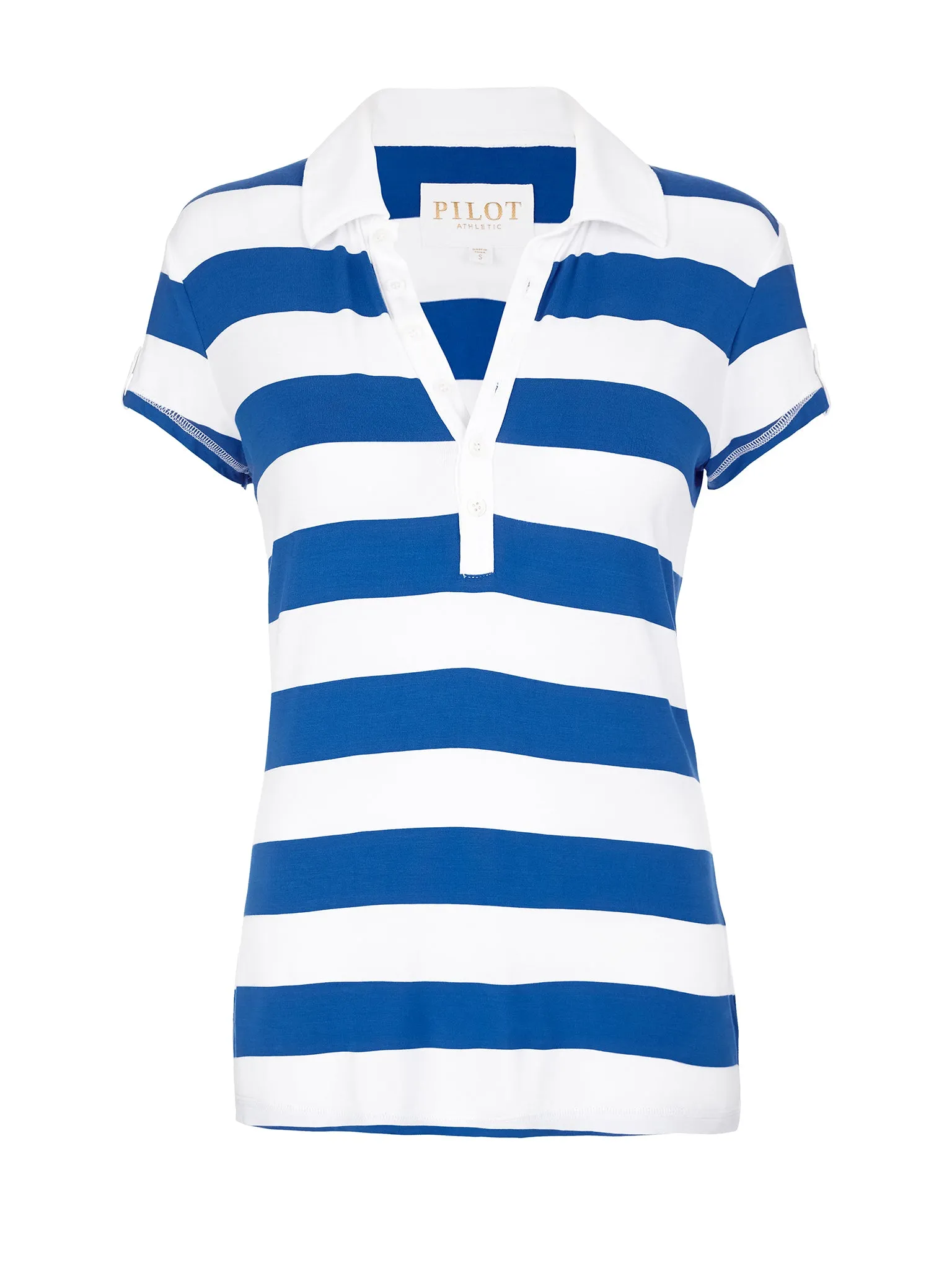 COLEMAN STRIPED POLO - ROYAL BLUE