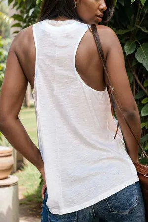 comfort sleeveless v neck tank top in solid colors