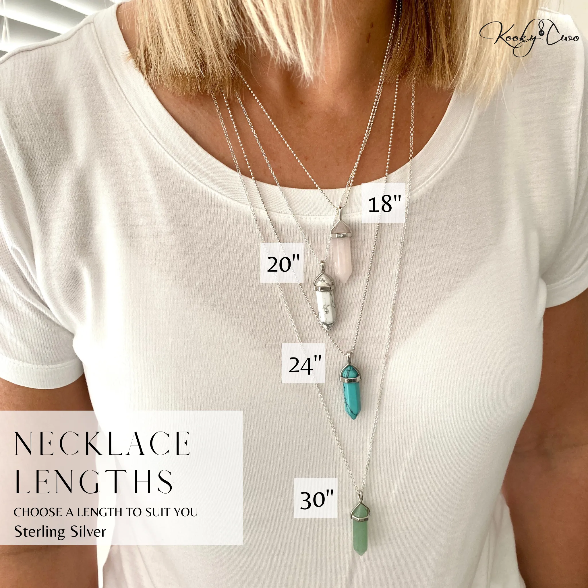 CONFIDENCE | Deep Blue Sparkling Point Necklace Sterling Silver