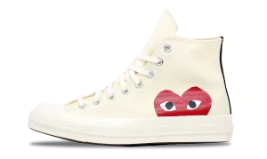 Converse Chuck Taylor Hi x CDG Comme Des Garcons PLAY White (150205C) Size 7-11