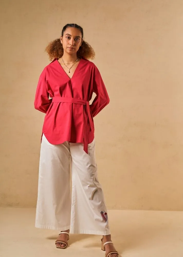 Coral Sunset Organic Cotton Shirt