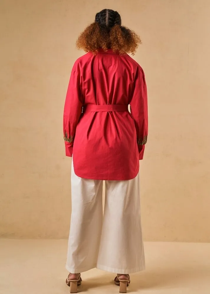 Coral Sunset Organic Cotton Shirt
