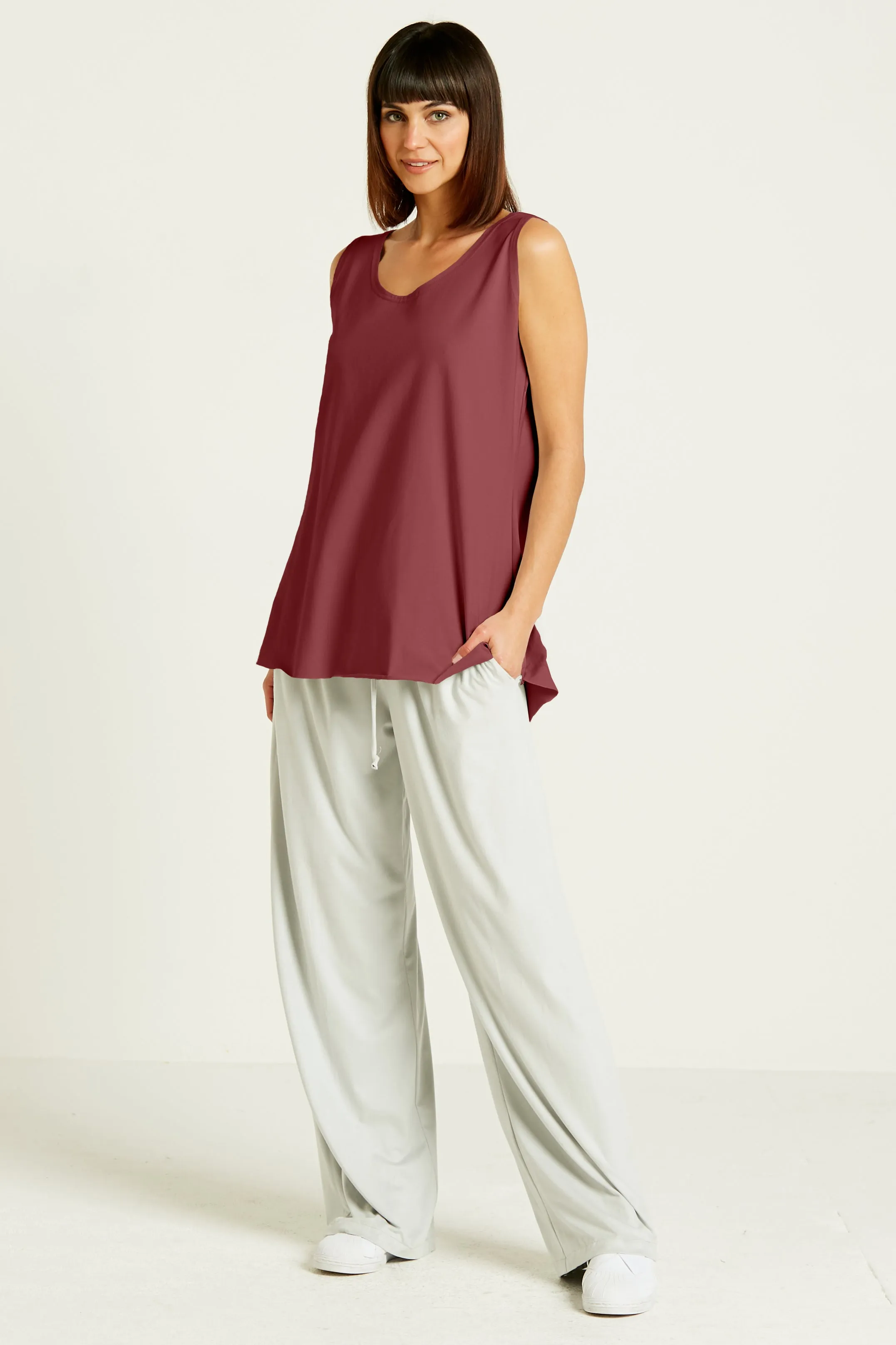 Cotton Lycra Shirttail Tank