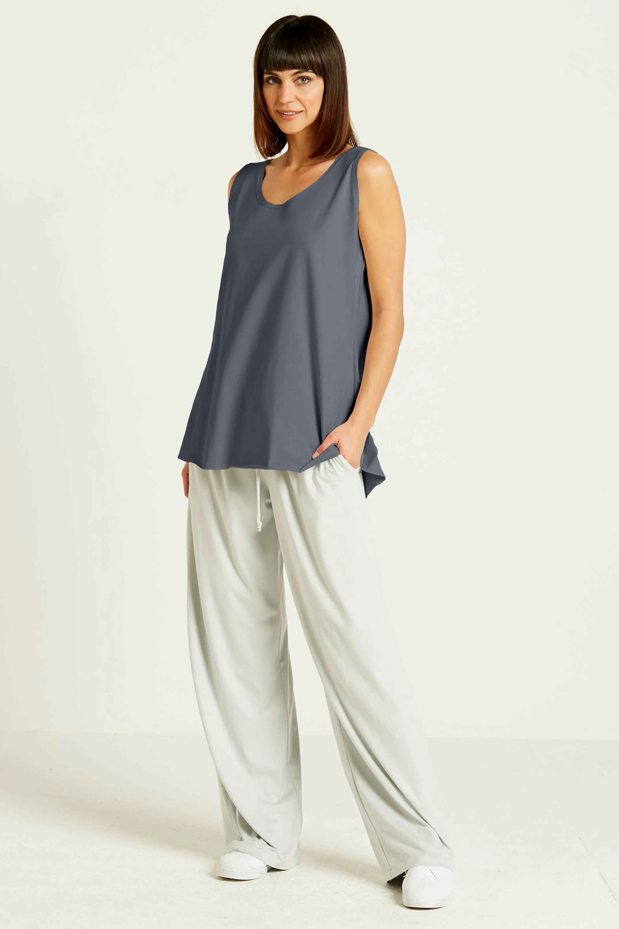 Cotton Lycra Shirttail Tank