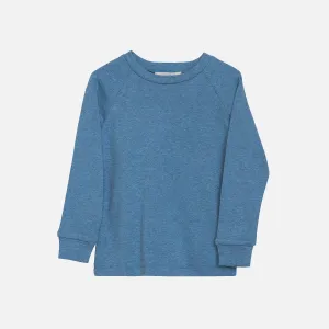 Cotton Raglan Tee - Azur Melange