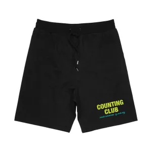 Counting Club Stack Count Repeat Embroidered Shorts