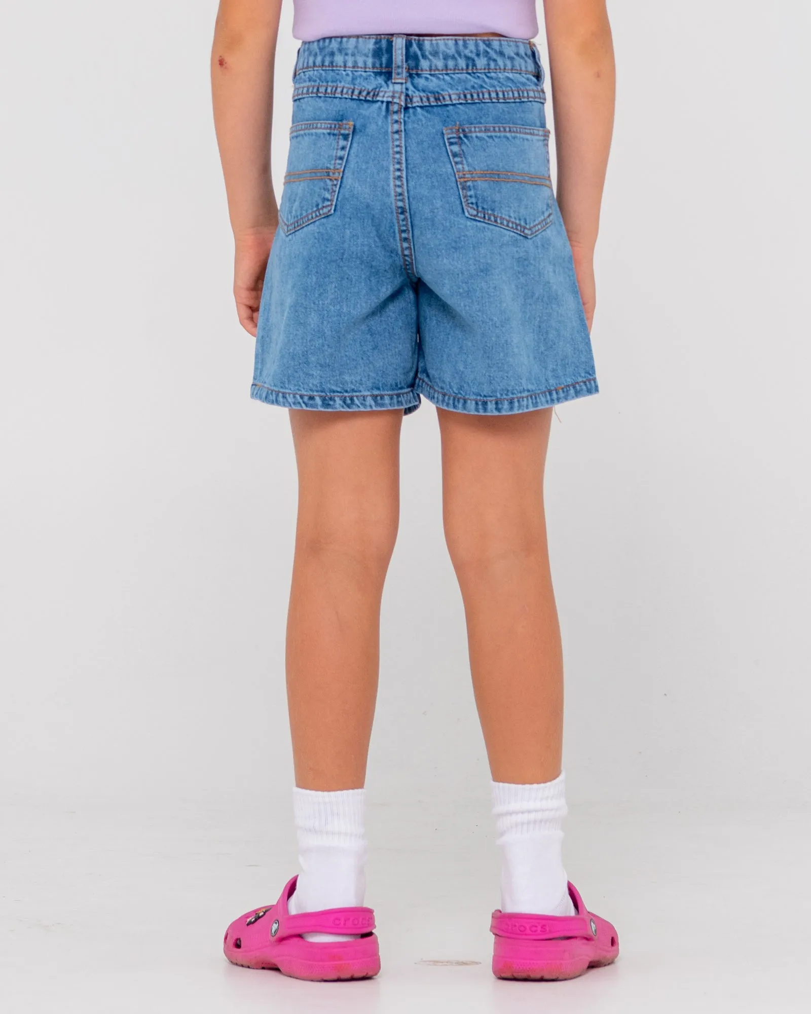Cyprus High Waisted Denim Short Girls