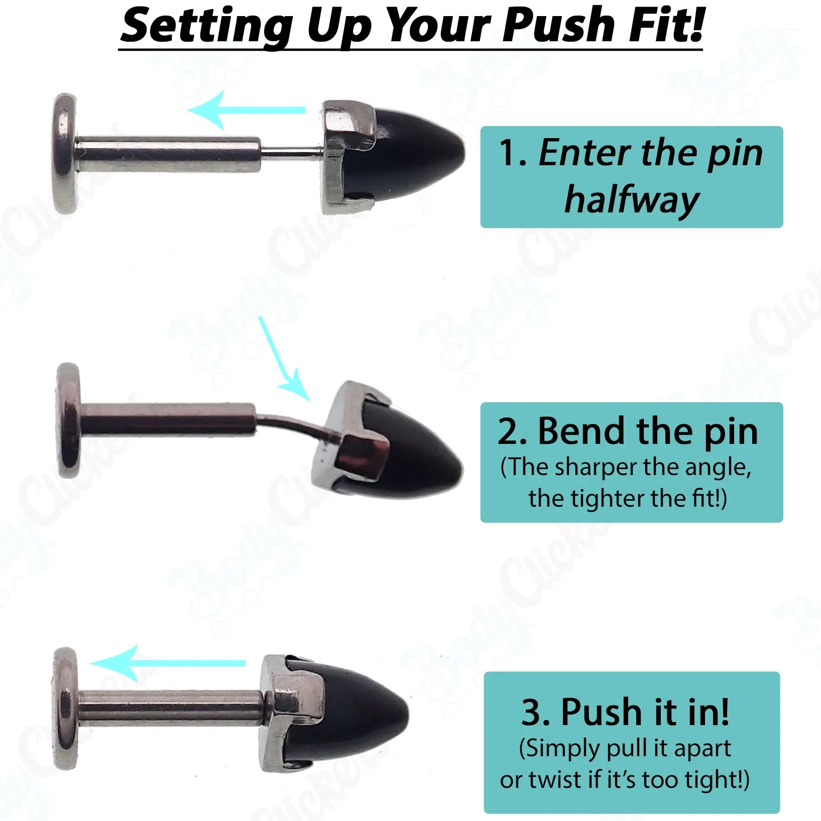 CZ Cluster Disc Push Fit Flat Back 14g, 16g, 18g, 20g