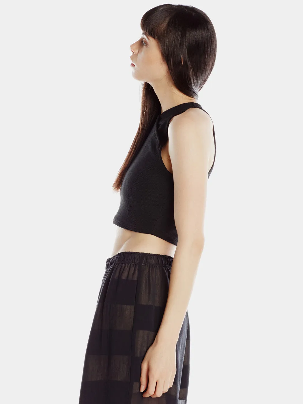 Diagonal Cropped Halter