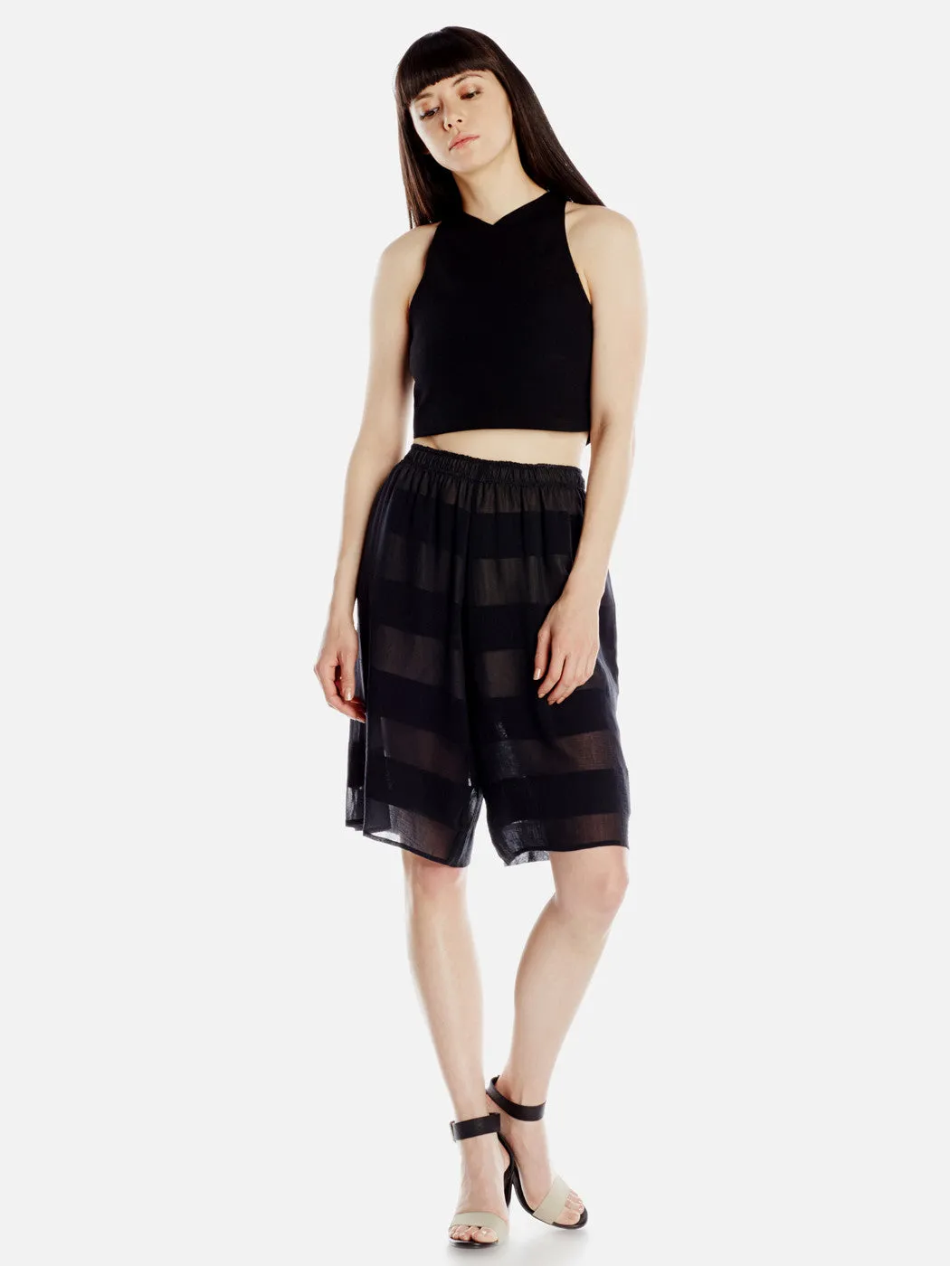 Diagonal Cropped Halter