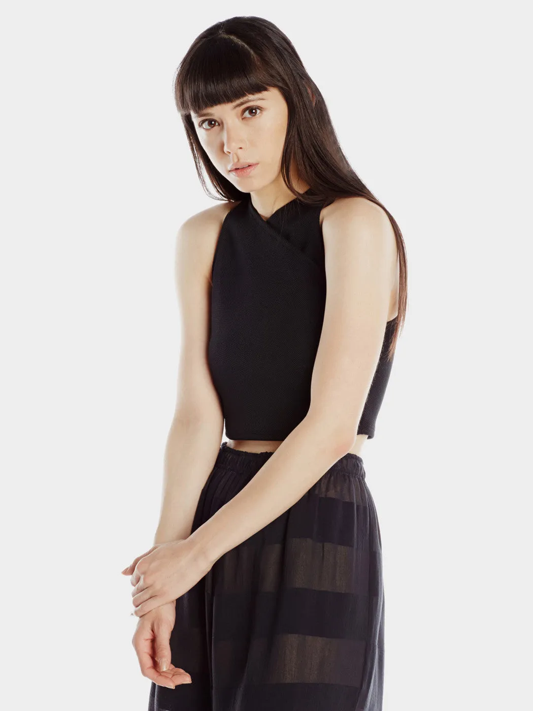 Diagonal Cropped Halter