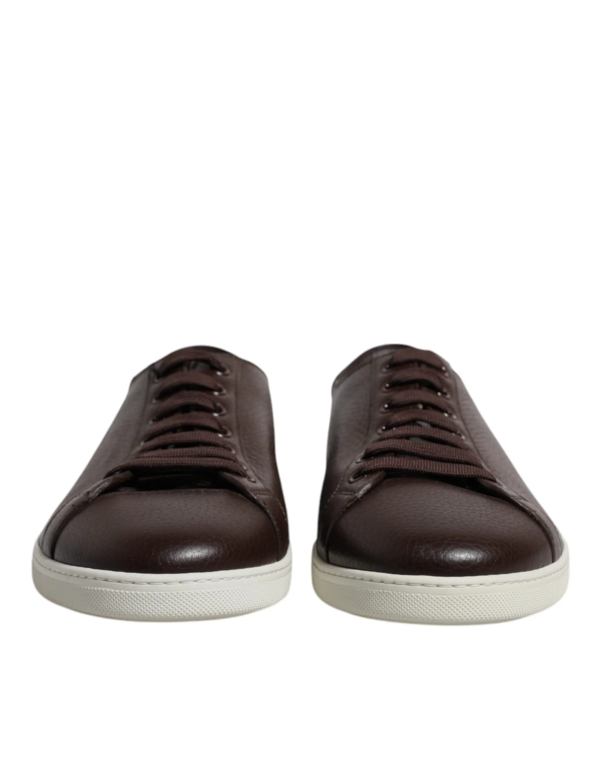 Dolce&Gabbana Men Black Sneakers Leather Low Top Lace Up Casual Trainer Shoes