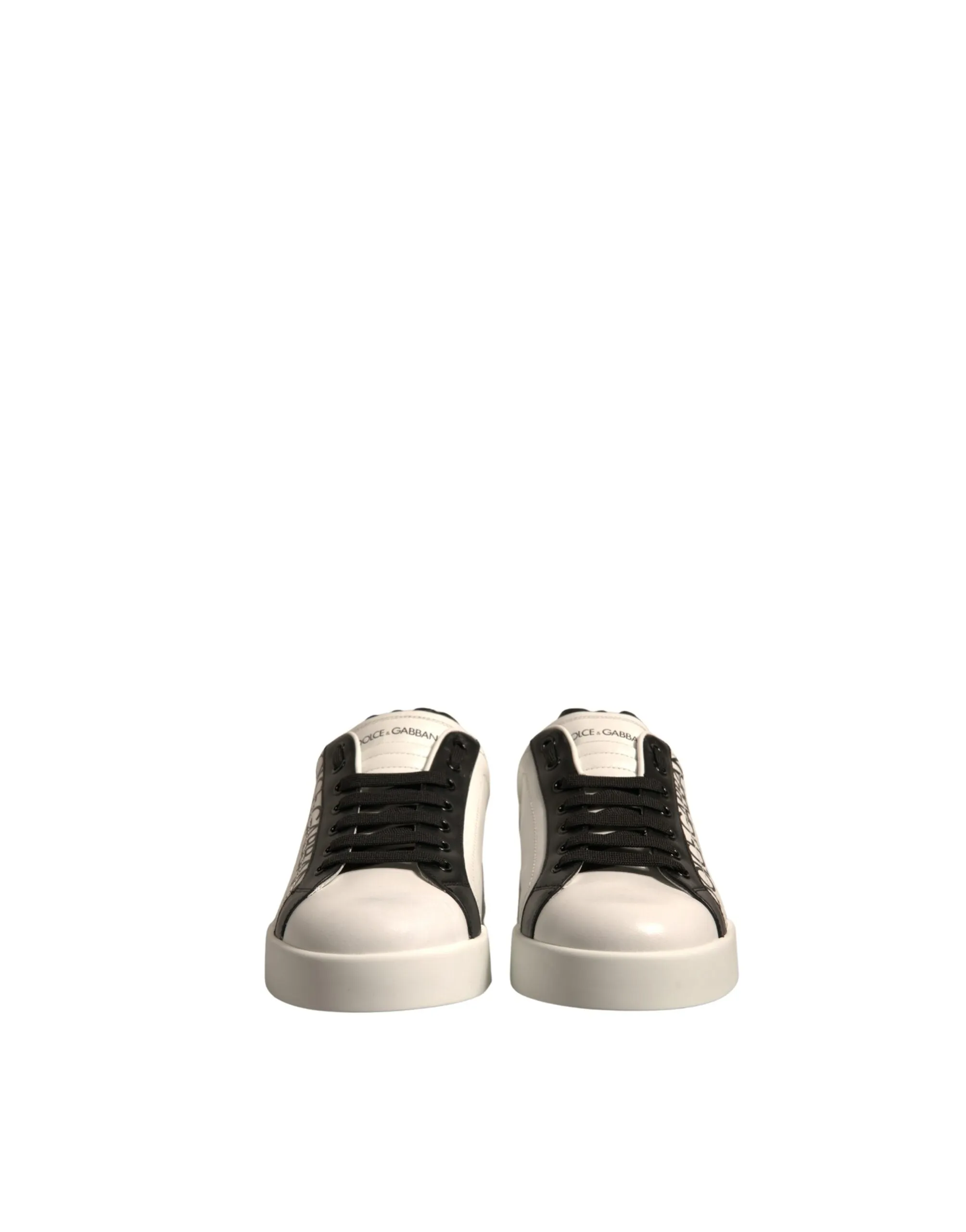 Dolce&Gabbana Men White Sneakers Leather Crown Print Casual Trainer Shoes EUR 42