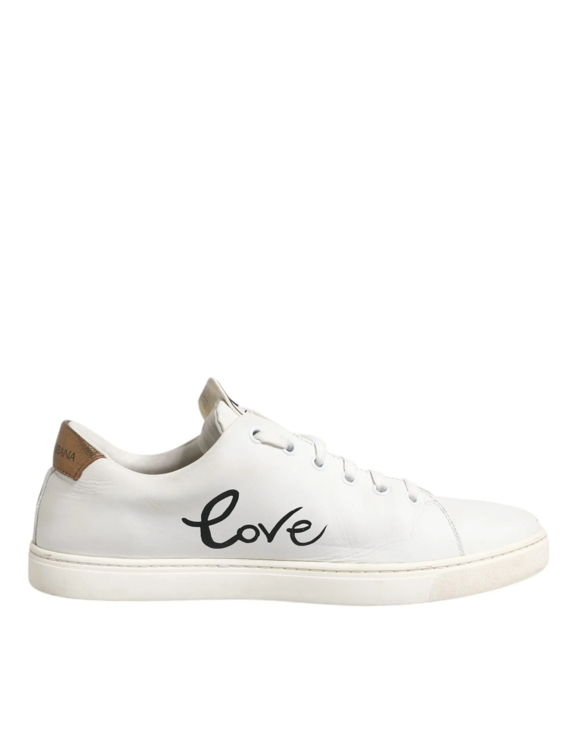 Dolce&Gabbana Men White Sneakers Leather Embellished Casual Trainer Shoes EUR 40