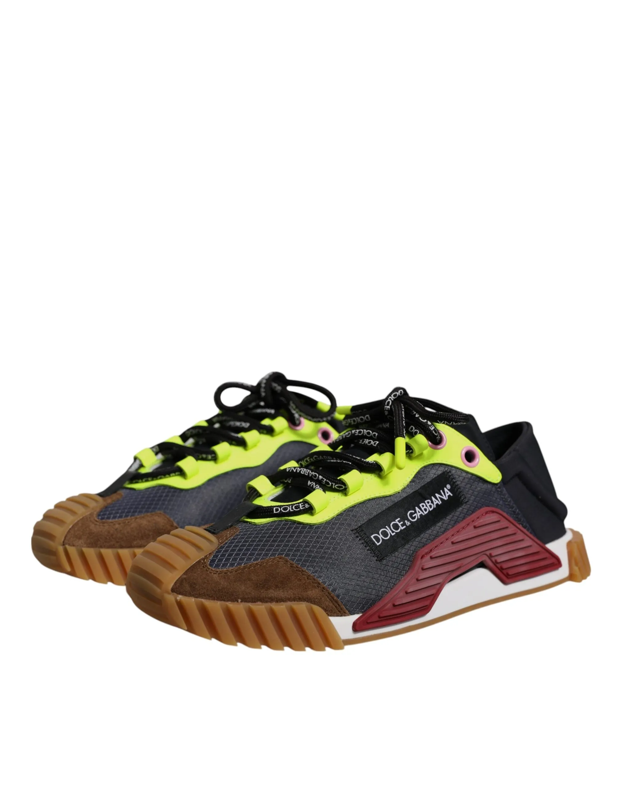 Dolce&Gabbana NS1 Men Multicolor Sneakers Nylon Stretch Low Top Trainer Shoes
