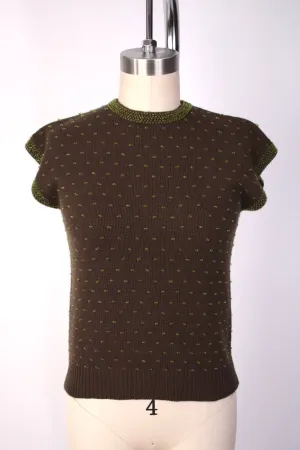 Dries Van Noten Cashmere Beaded Top
