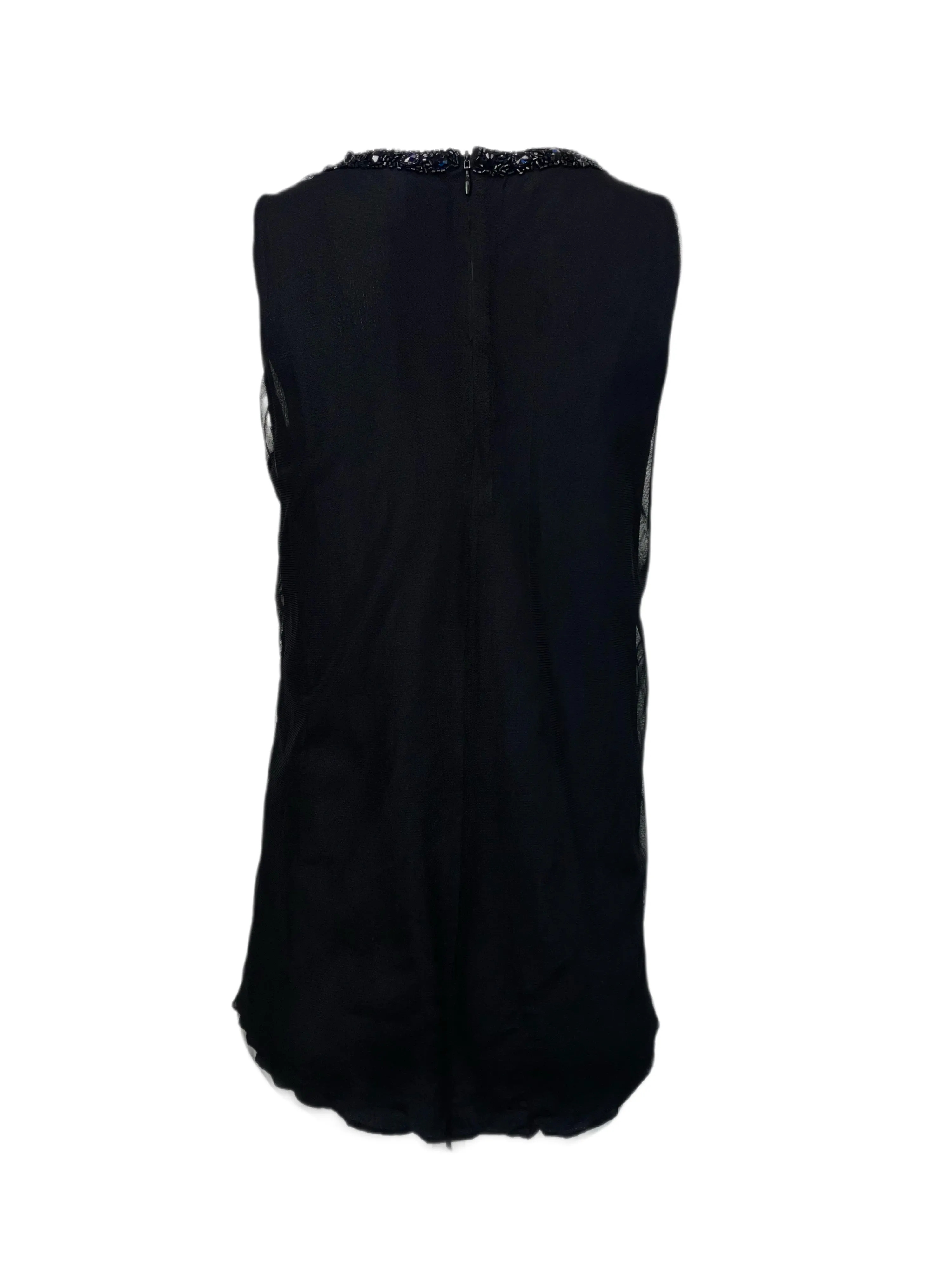 ECRU Women's Black Casual Beaded Top #104 S NWT