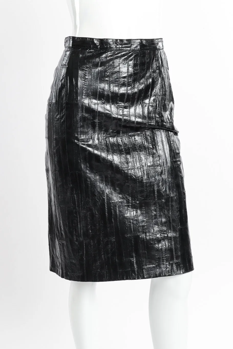 Eel Leather Pencil Skirt