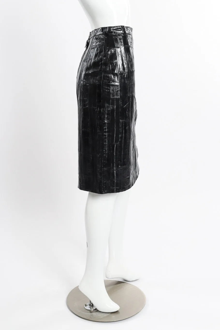 Eel Leather Pencil Skirt