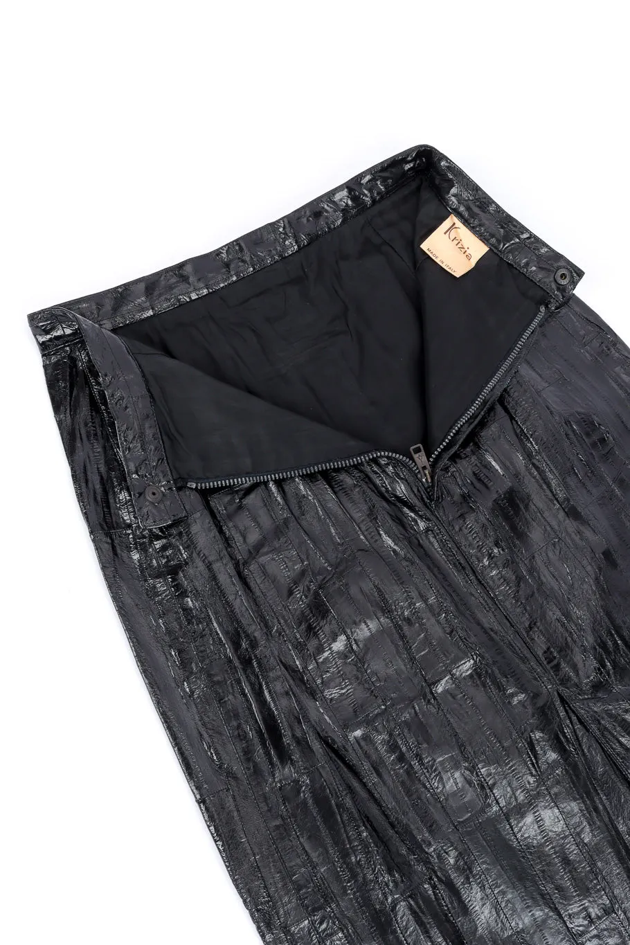 Eel Leather Pencil Skirt