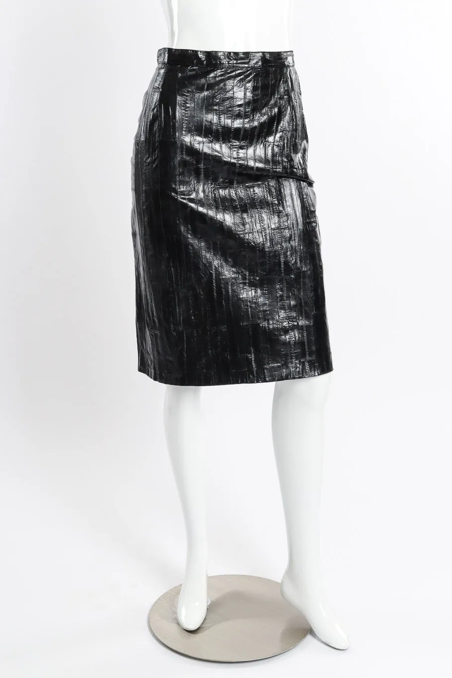 Eel Leather Pencil Skirt