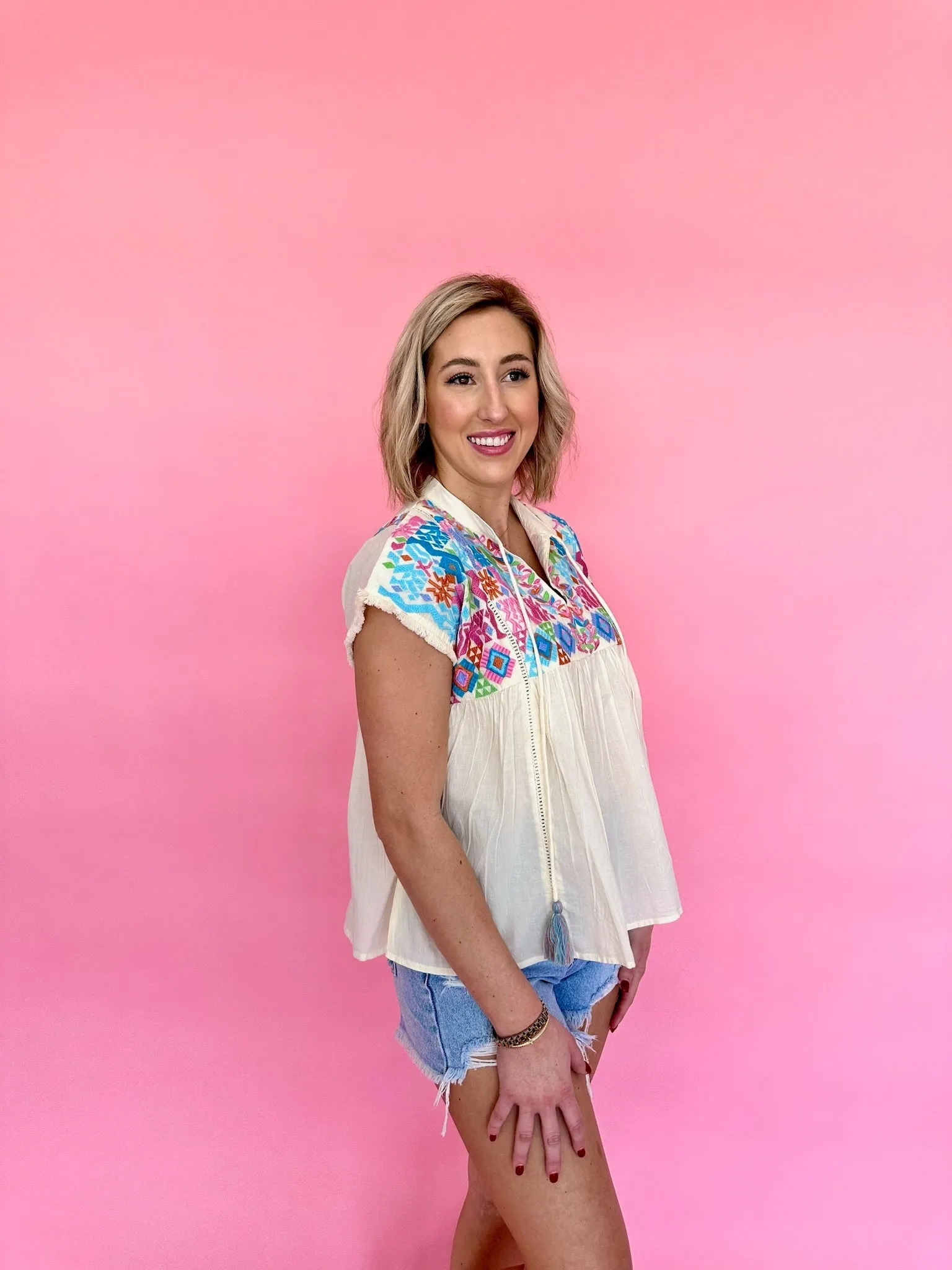 Elaina Embroidered Blouse
