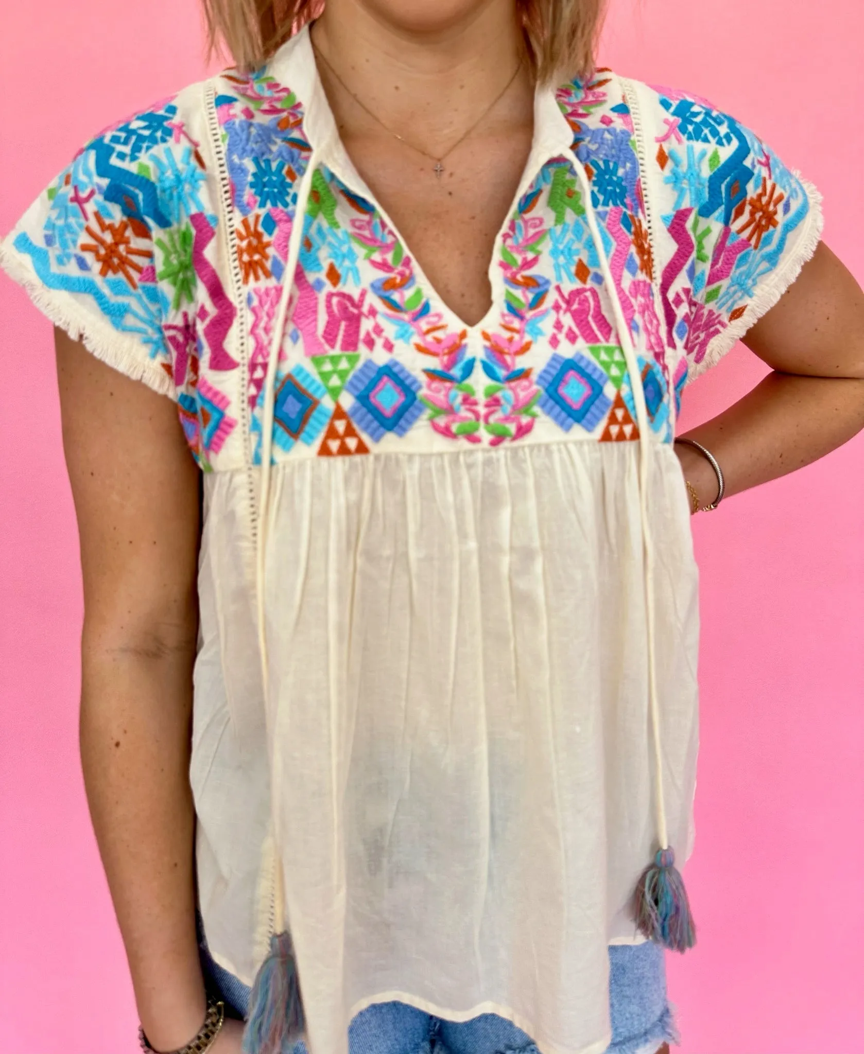 Elaina Embroidered Blouse
