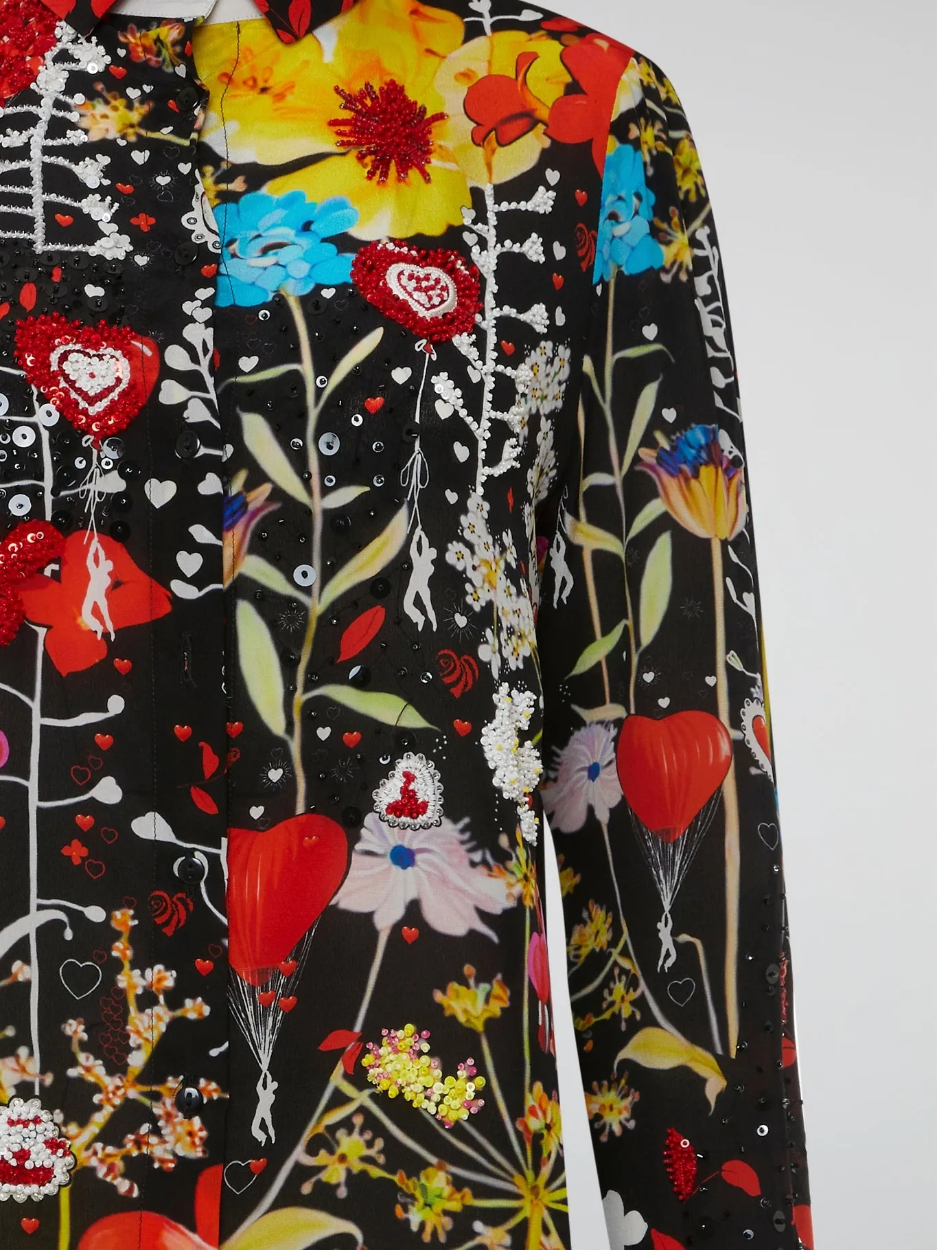 Embroidered Floral Shirt