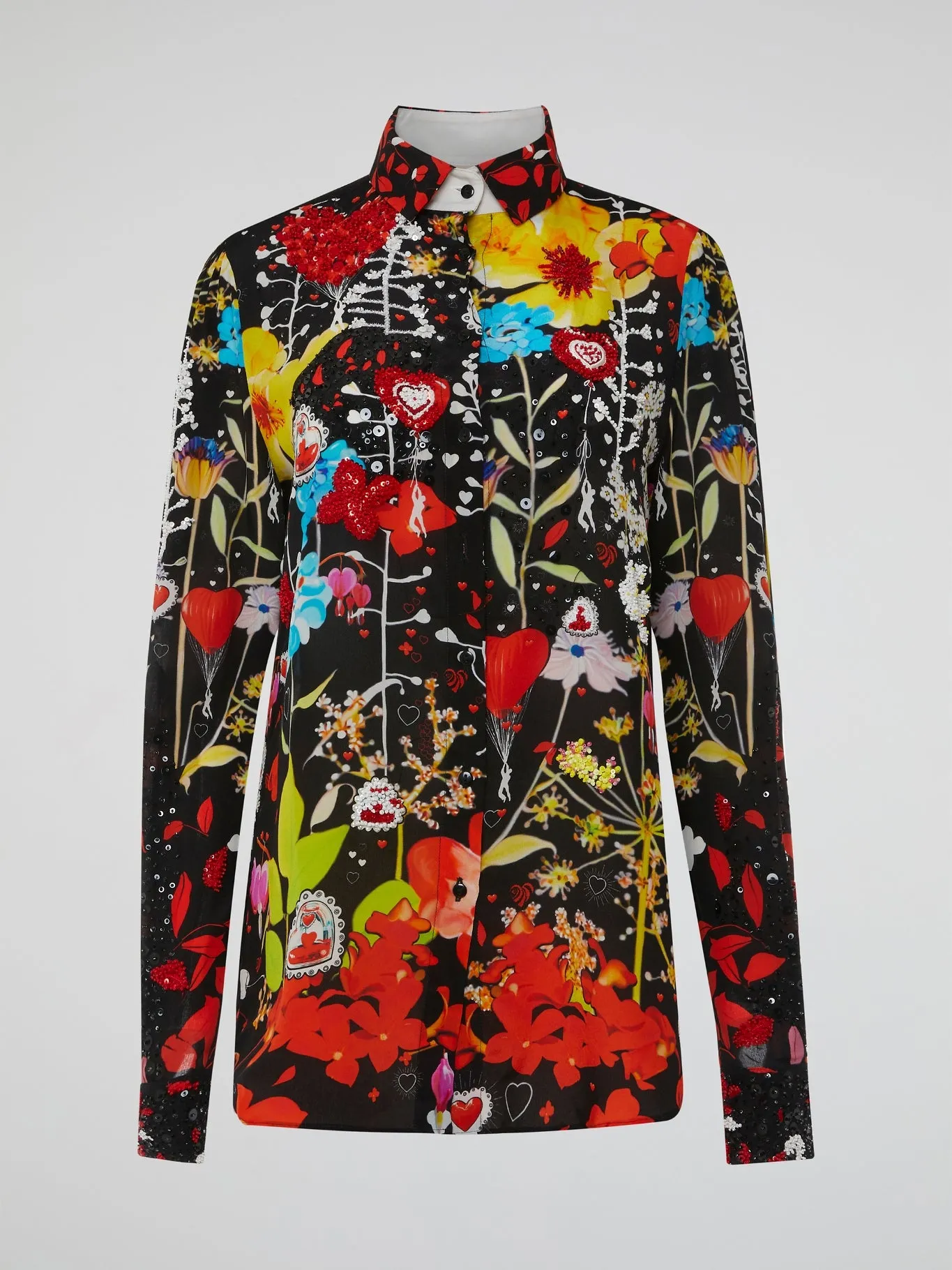 Embroidered Floral Shirt