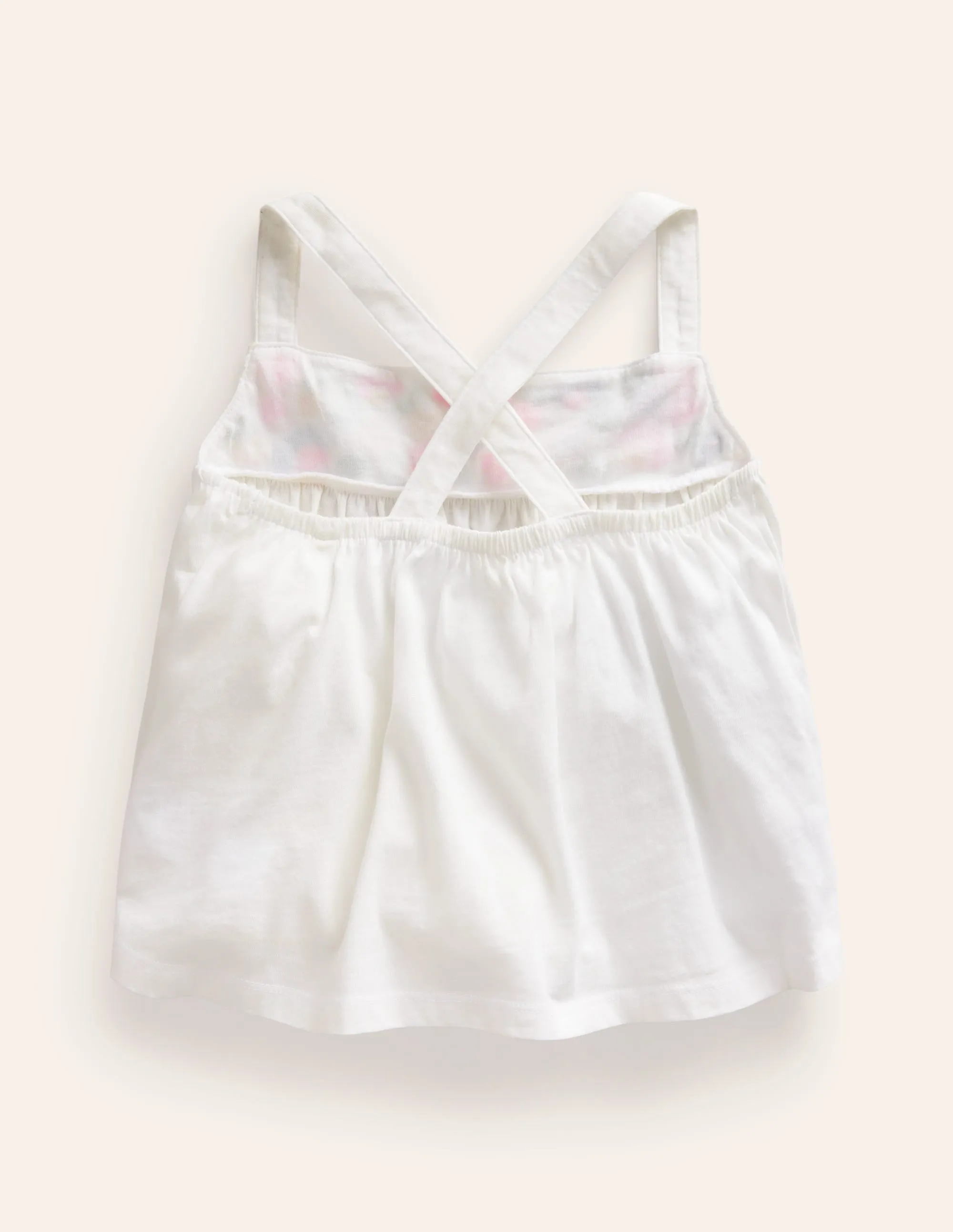 Embroidered Jersey Vest-White