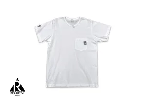 Embroidered Logo Pocket Tee "White"
