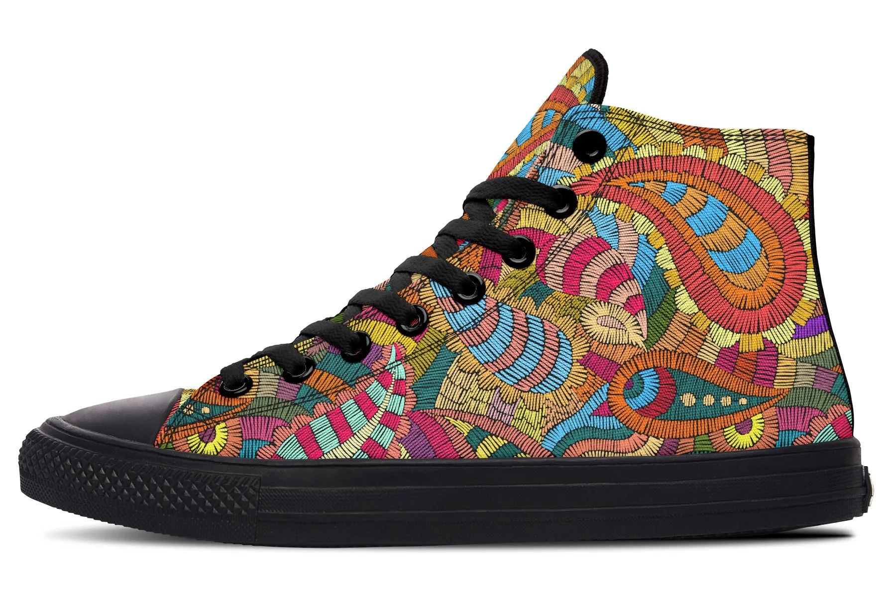 Embroidered Paisley High Tops