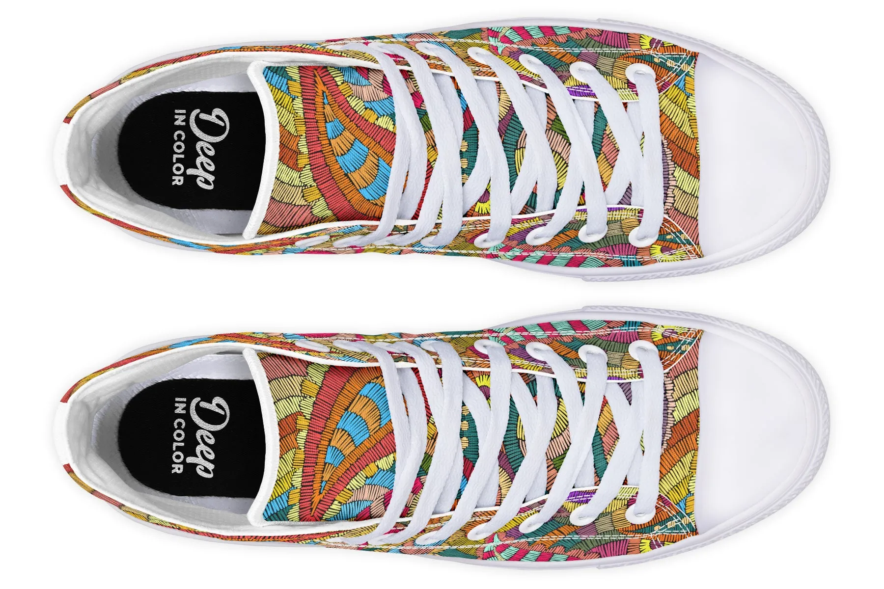 Embroidered Paisley High Tops