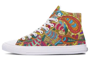 Embroidered Paisley High Tops