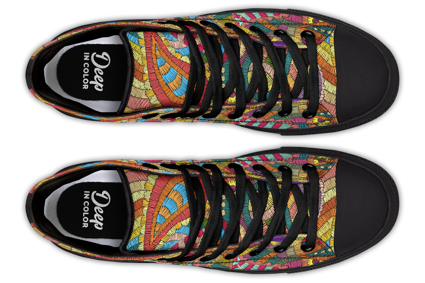 Embroidered Paisley High Tops