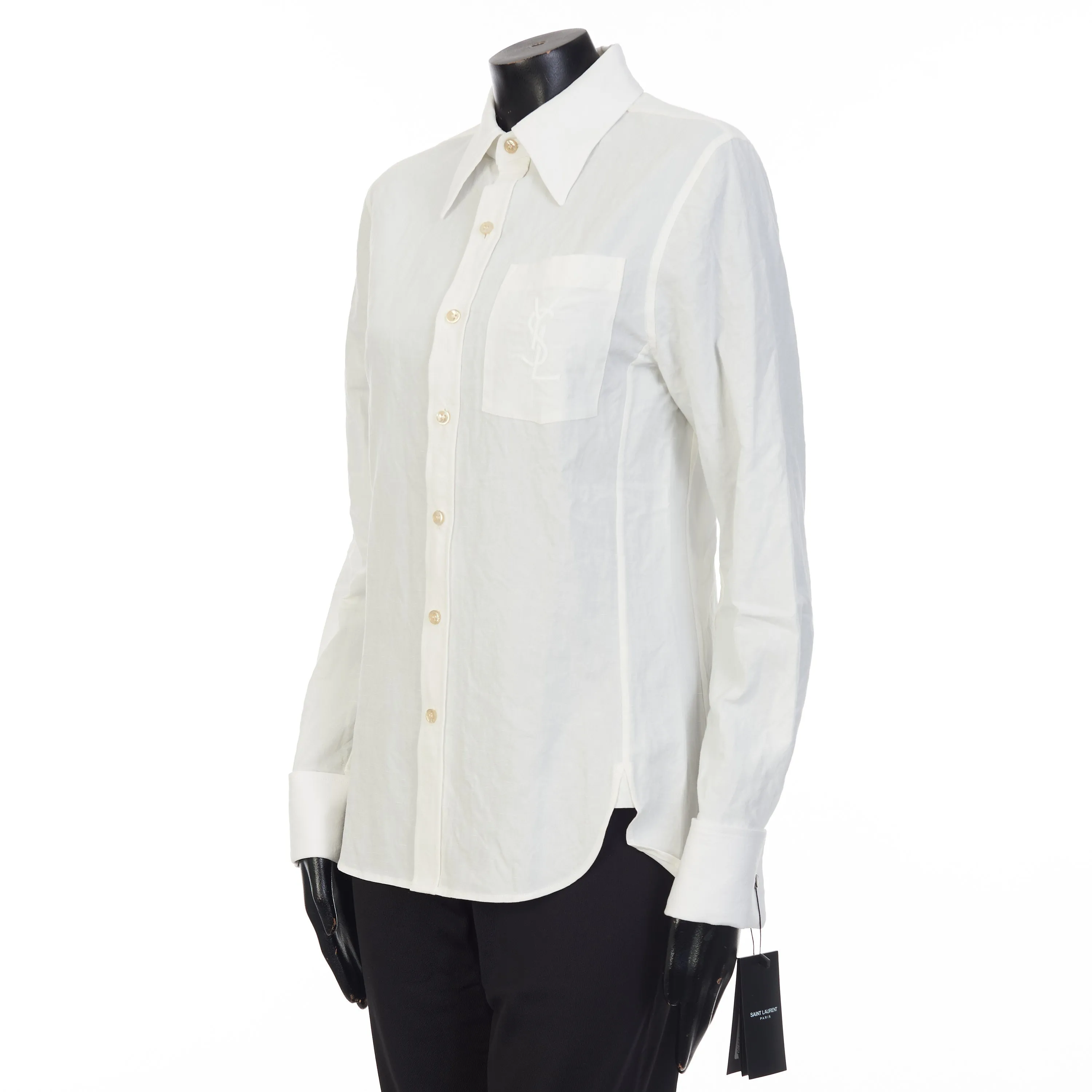 Embroidered Shirt In Cotton And Linen